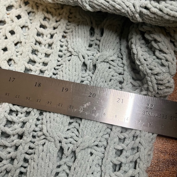 NWT Women’s Karen Hart Size M Crochet Type Green Sweater, A16 - Picture 6 of 11